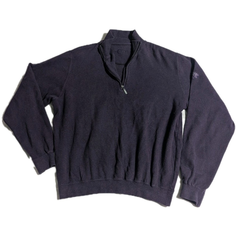 Carnoustie Fleece Quarter Zip Pullover 2XL Purple Golf Sweater‎ 25" P2P - Read